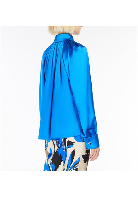 Blue salice silk shirt Maxmara Pinoforte - women MAXMARA PIANOFORTE | 2511111014600037